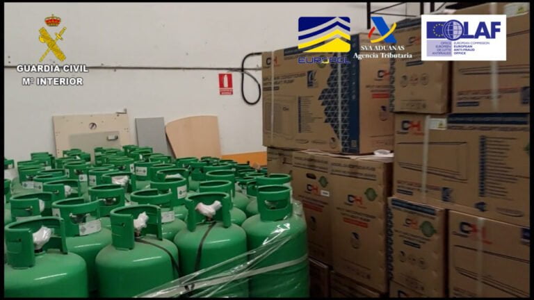 Desarticulada una organización criminal dedicada al tráfico ilícito de gases de efecto invernadero