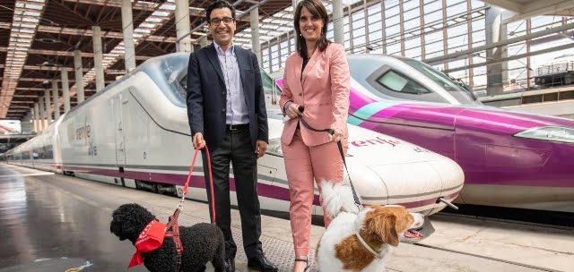 Renfe realizará una prueba piloto para viajar con perros de hasta 40kg en trenes AVE-Larga Distancia