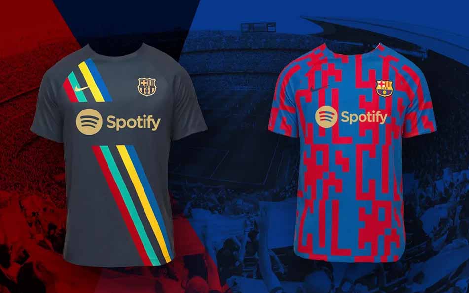 El Barça presenta las nuevas equipaciones de entrenamiento de la temporada 2022/23