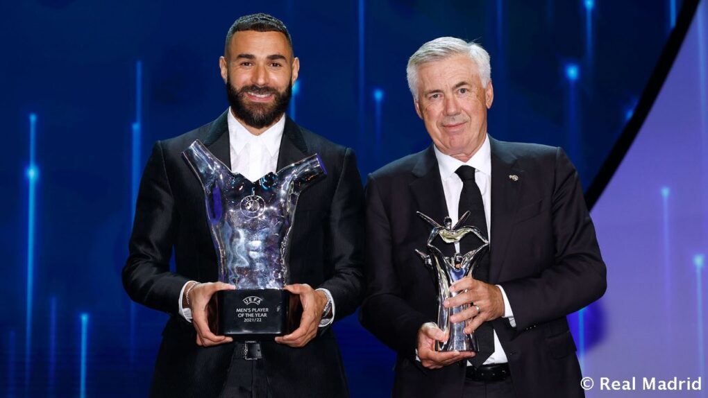 Benzema y Ancelotti, los mejores del año para la UEFA