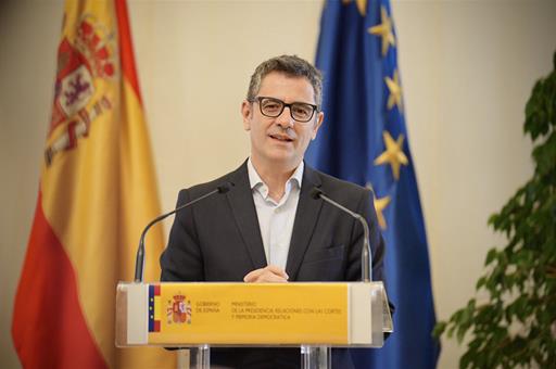 Félix Bolaños destaca que las medidas fiscales anunciadas por el Gobierno benefician a la gran mayoría de la población española