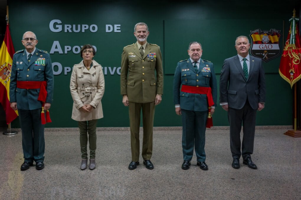 S. M. El Rey visita las instalaciones del GAO de la Guardia Civil con motivo del 50 Aniversario de la Unidad