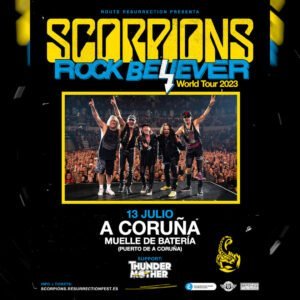 Scorpions visitarán A Coruña en julio como parte de su gira "Rock Believer Tour"
