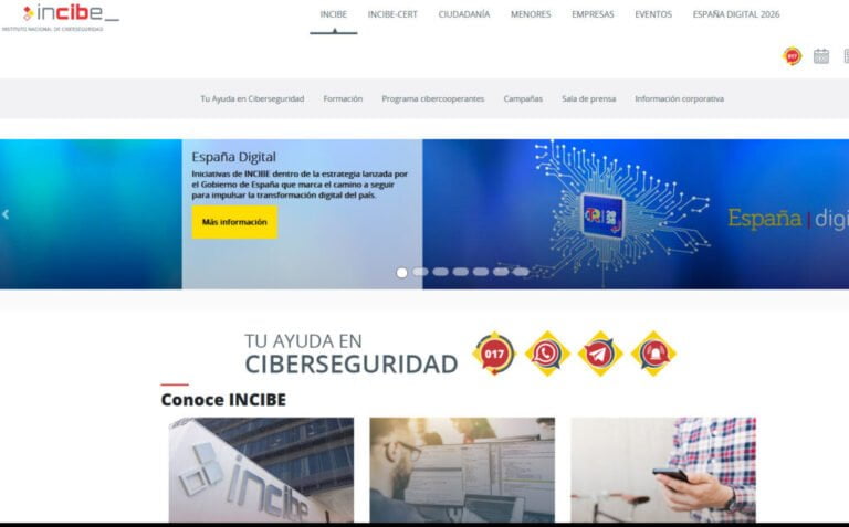 INCIBE unifica todos sus servicios en una nueva web corporativa