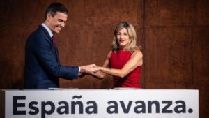 Sánchez: “El PSOE y Sumar firmamos un acuerdo de gobierno con la voluntad de ofrecer estabilidad, convivencia y progreso a España durante los próximos cuatro años”