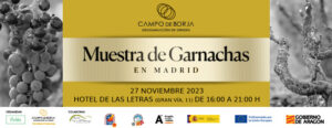 La D.O. Campo de Borja presentará su gama de vinos de Garnacha en Madrid