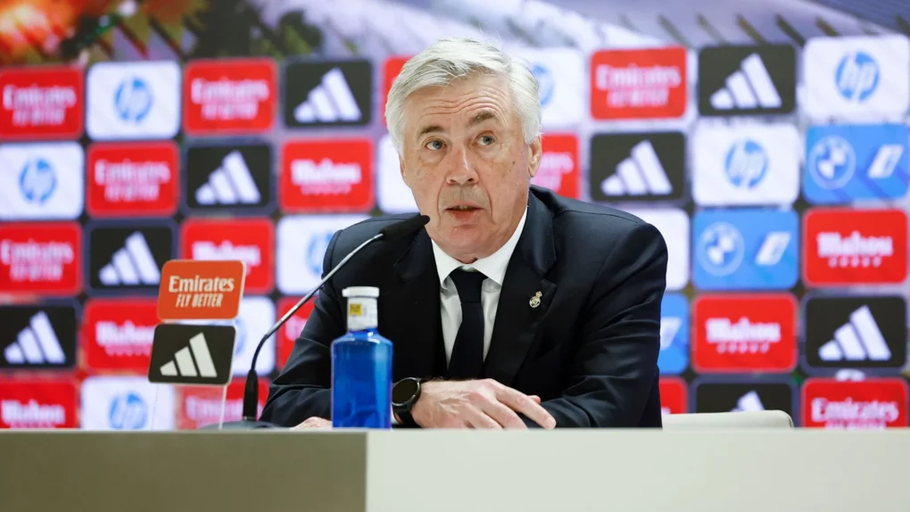 Carlo Ancelotti sobre el empate en el derbi frente al Atlético"no tenemos que reprocharnos nada. Somos líderes y tenemos la oportunidad de dar un golpe sobre la mesa el próximo sábado"