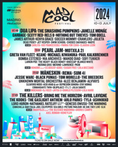 Mad Cool Festival 2024 completa su cartel con 21 nuevas incorporaciones, incluyendo a The Killers y Måneskin