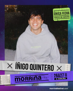 Íñigo Quintero nueva confirmación del Morriña Festival 2024