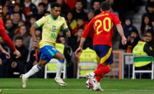 España empata en el estadio Santiago Bernabéu con la selección Brasileña