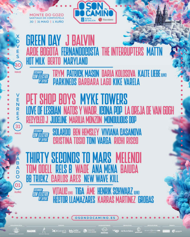 O Son Do Camiño revela el cartel por día y anuncia la venta de entradas diarias
