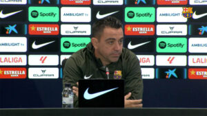 Xavi Hernández: "El objetivo es quedar segundos, aunque sea de mínimos"