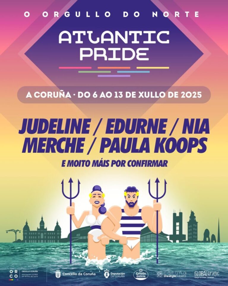 Judeline, Edurne, Nia, Merche y Paula Koops lideran el cartel del Atlantic Pride 2025