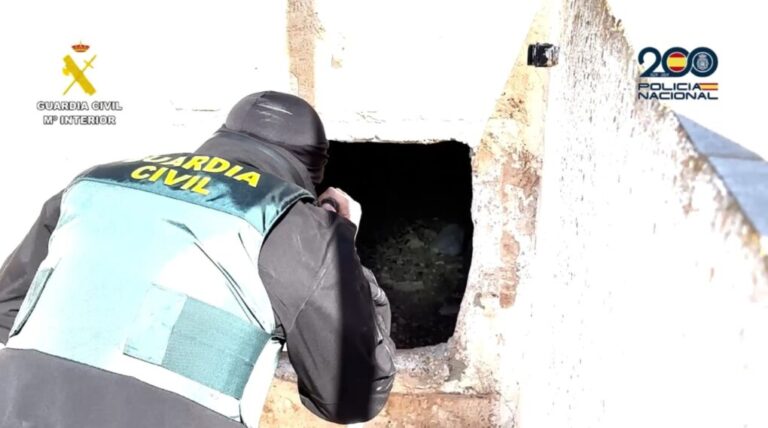 Guardia Civil y Policía Nacional desarticulan una organización criminal con arsenal de guerra oculto en Granada