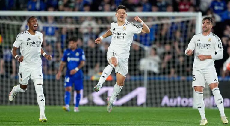 El Real Madrid gana al Getafe con gol de Güler y sigue firme en la pelea por LaLiga
