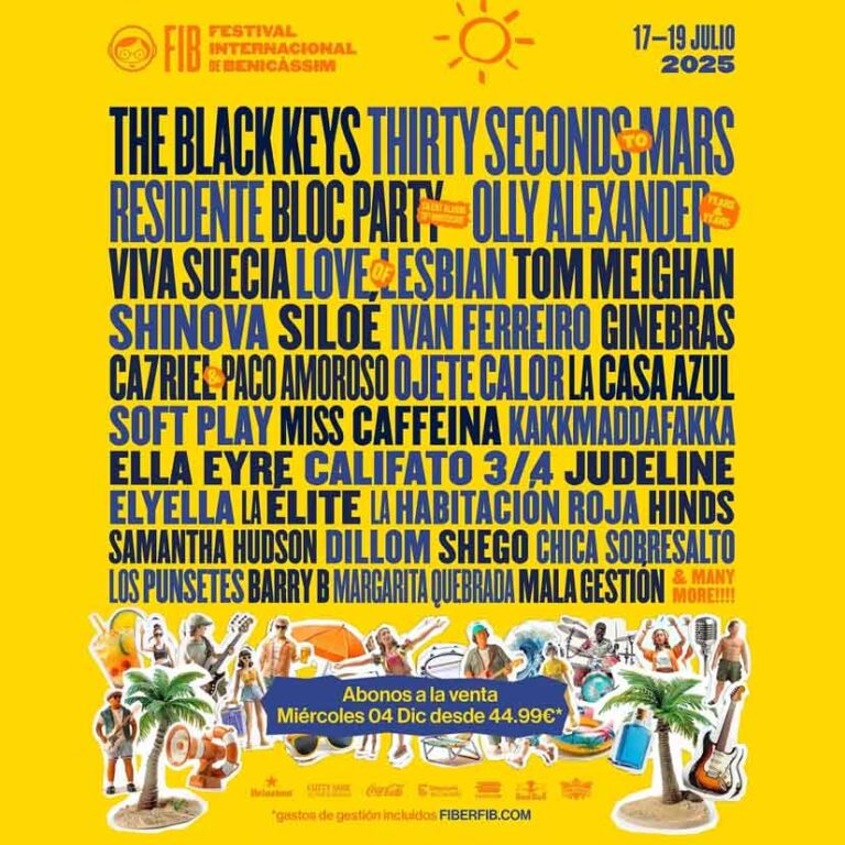 Benicàssim se prepara para una nueva edición del FIB, del 17 al 19 de julio de 2025