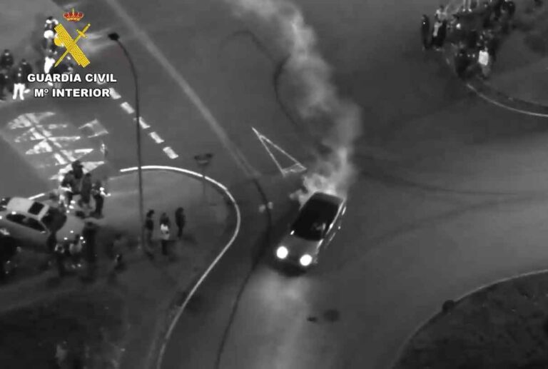 La Guardia Civil actúa contra carreras ilegales en el polígono de O Campiño (Pontevedra)