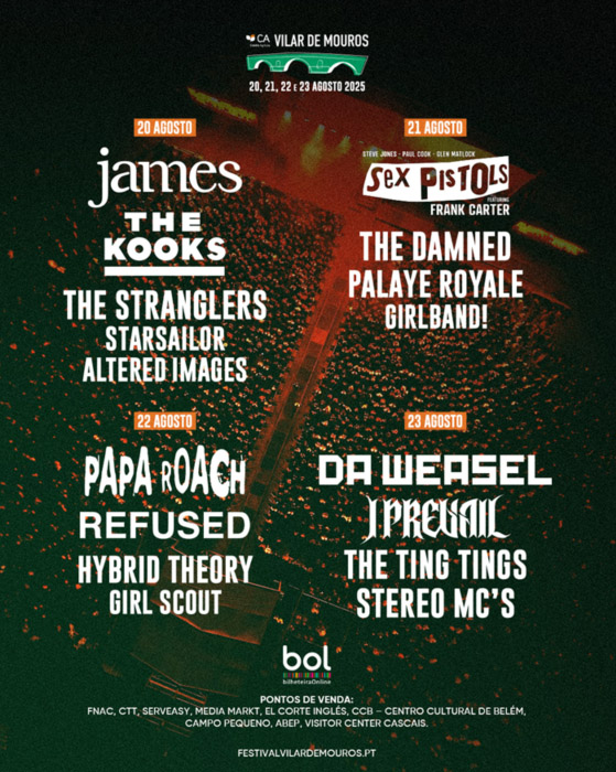 Papa Roach, James y The Kooks encabezan el festival CA Vilar de Mouros, ya con entradas físicas disponibles