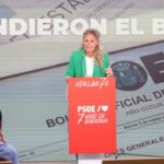 Montse Mínguez durante su intervención acusando al PP de corrupción.