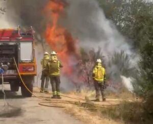 Incendios en Ourense: confinamiento preventivo en Carballeda de Avia, Beade, Leiro y Avión