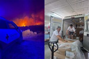 Incendios en España: Cruz Roja gestiona albergues y distribuye más de 6.000 litros de agua