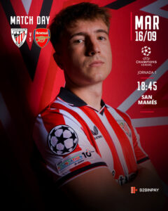 Athletic Club vs Arsenal FC: horario, dónde ver y todo lo que debes saber del debut en Champions League 2025/26