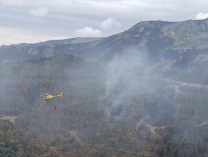 El incendio de Guadalajara llega a Segovia: nivel 2, mando unificado y 300 efectivos trabajando en la extinción