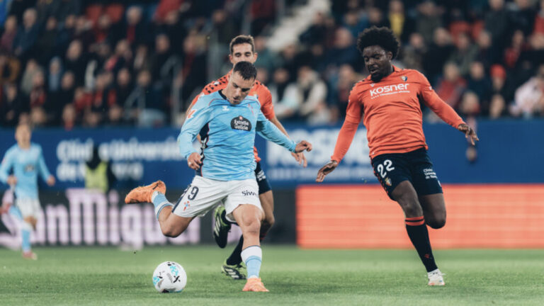El Celta logra su primer triunfo en LaLiga tras vencer a Osasuna con una remontada de carácter (2-3)