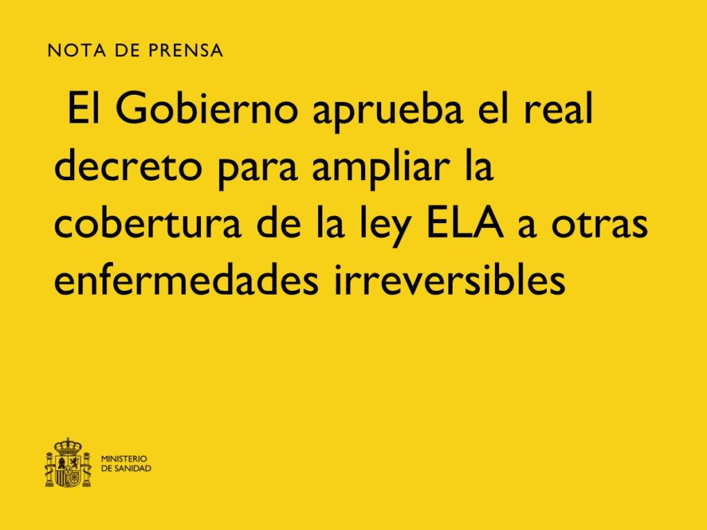La Ley ELA se amplía: el Gobierno aprueba un decreto que incluye otras enfermedades de alta complejidad