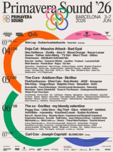 El cartel diario del Primavera Sound 2026 desvela su ADN único: música sin fronteras con The Cure, Gorillaz y Doja Cat