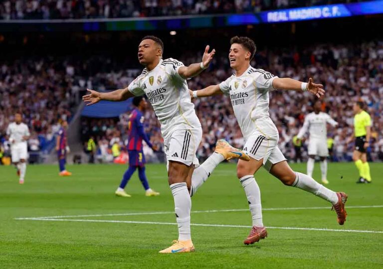 Mbappé y Bellingham deciden el Clásico: el Real Madrid vence 2-1 al Barcelona en el Bernabéu