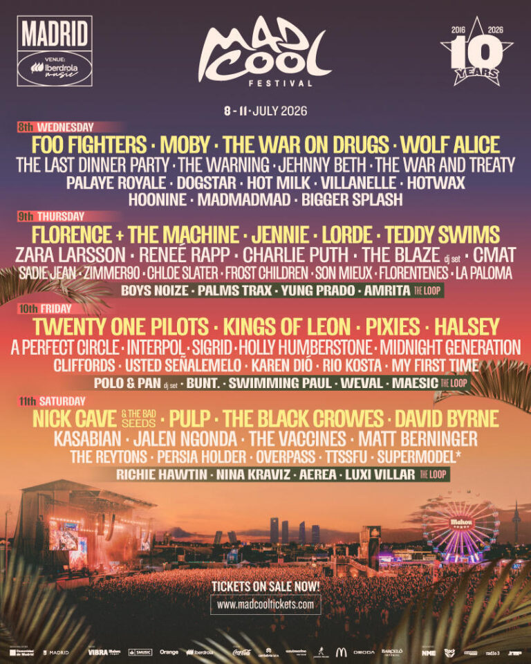 Mad Cool Festival 2026: un aniversario histórico con más de 70 artistas en cuatro días de música