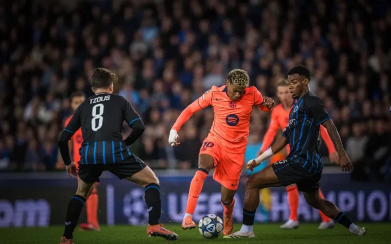 Brujas no pudo con Lamine Yamal: recital del joven crack del Barça en un vibrante empate europeo