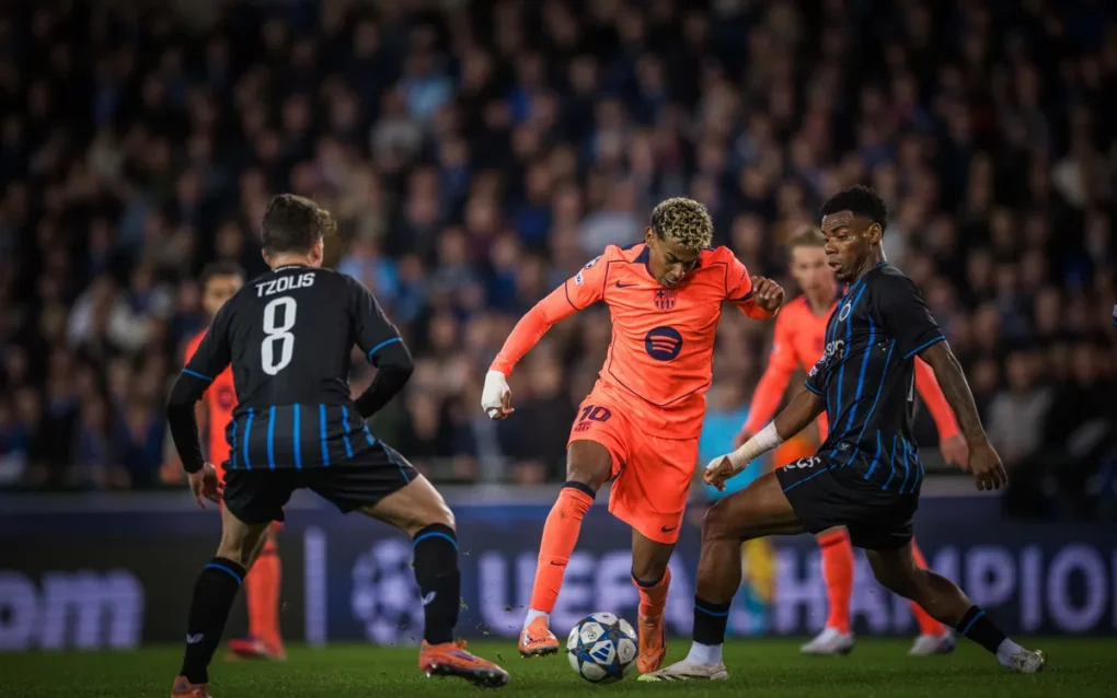 Brujas no pudo con Lamine Yamal: recital del joven crack del Barça en un vibrante empate europeo