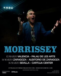 Morrissey anuncia tres fechas únicas en España dentro de su esperado regreso a los escenarios