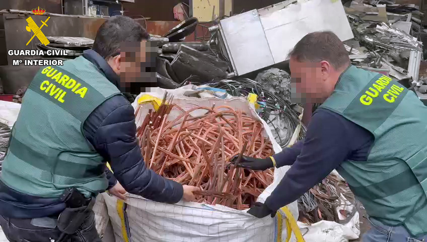 Operación “Ibidem”: 18 detenidos por más de 30 robos de cobre y 12 toneladas de material recuperado