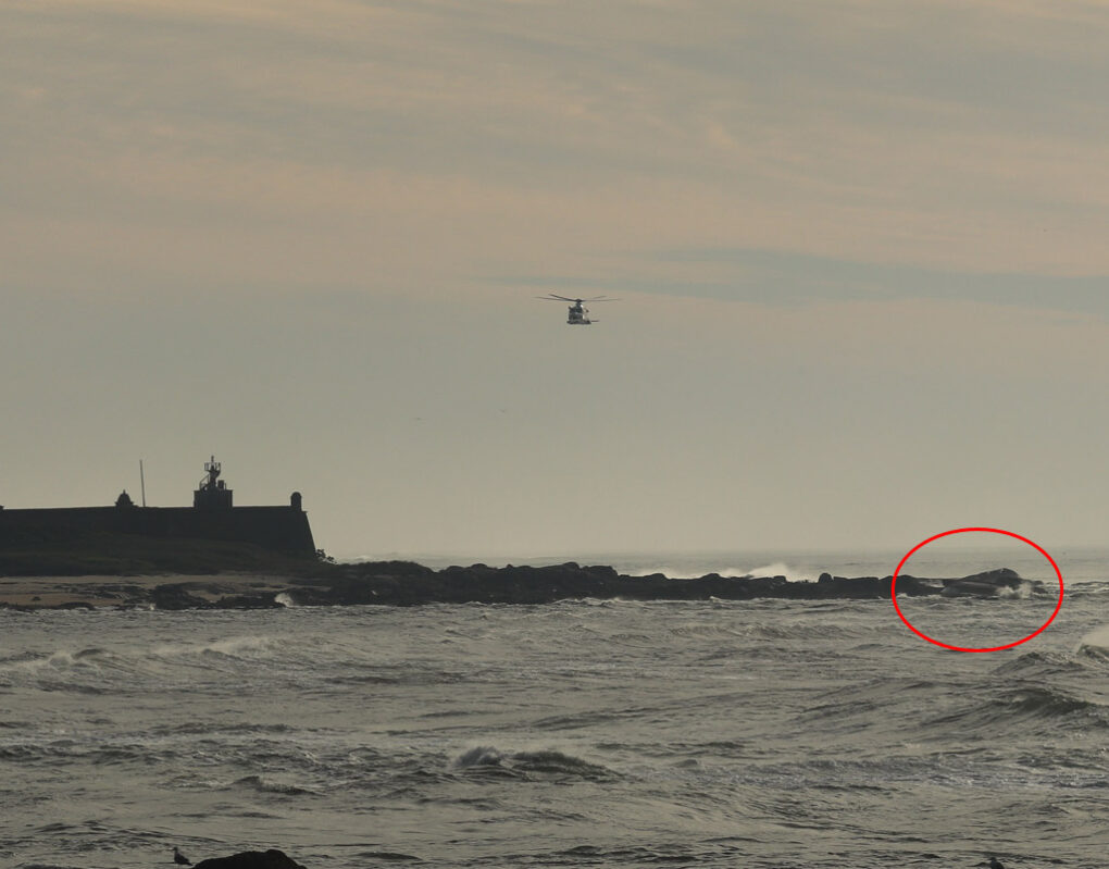 Tres pescadores siguen desaparecidos tras el naufragio de una embarcación frente a Moledo, en Caminha