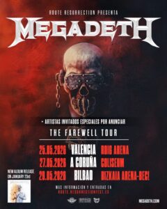 Última oportunidad para ver a Megadeth en directo: gira de despedida con tres fechas en España