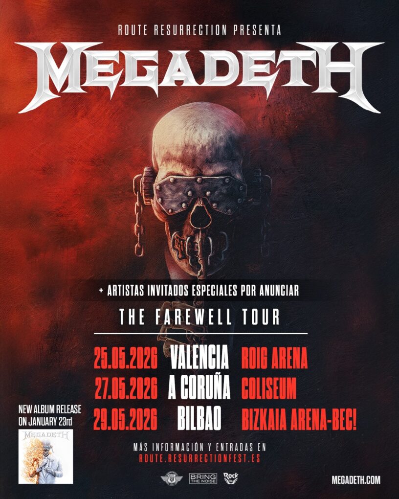 Última oportunidad para ver a Megadeth en directo: gira de despedida con tres fechas en España