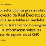 Atención Primaria y Salud Mental entrarán en el nuevo sistema nacional de listas de espera