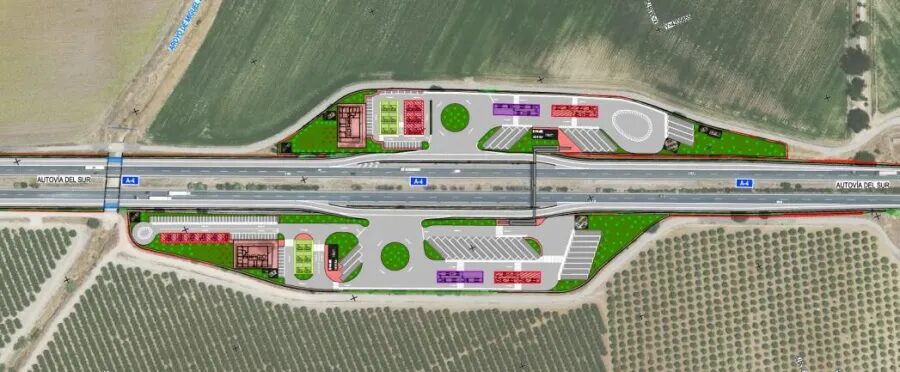 Ocho nuevas áreas de servicio con recarga eléctrica ultrarrápida transformarán la red viaria estatal