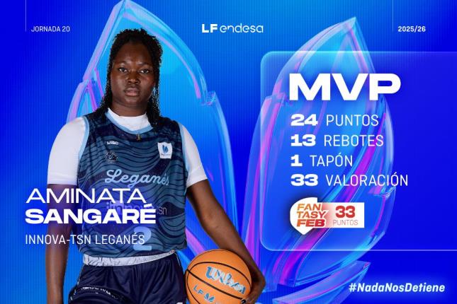 Aminata Sangaré se consagra en la élite con un MVP histórico para el Innova-TSN Leganés