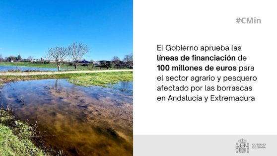 Financiación de emergencia para el campo y la pesca tras el tren de borrascas
