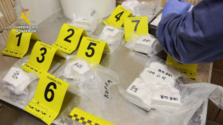 La Guardia Civil desmantela una organización que introducía droga desde Brasil a través de Portugal