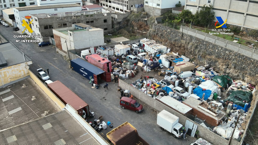 Golpe al tráfico ilegal de residuos: 32 investigados por exportaciones contaminantes desde Tenerife