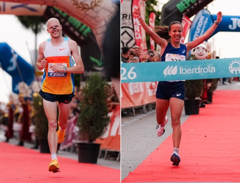 Doblete histórico en Mérida: González y Ouhaddou revalidan el título nacional de medio maratón