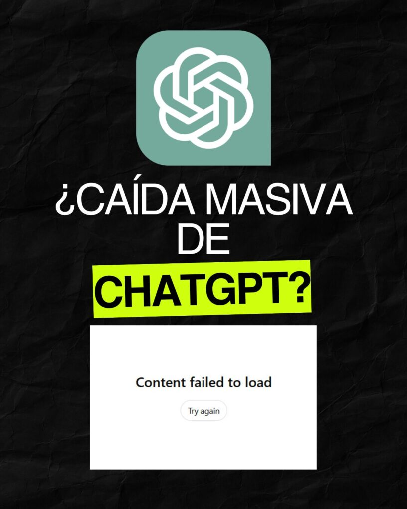 ChatGPT se desploma a nivel mundial: OpenAI sufre una caída masiva y deja sin servicio a millones de usuarios