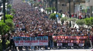Miles de trabajadores paralizan el sector del metal en Vigo y Pontevedra