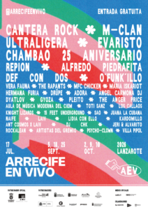 Arrecife en Vivo regresa con seis jornadas gratuitas y un cartel con M-Clan, Def Con Dos, Repion y O’Funk’Illo