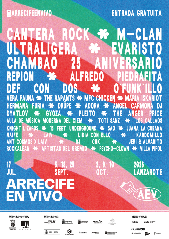Arrecife en Vivo regresa con seis jornadas gratuitas y un cartel con M-Clan, Def Con Dos, Repion y O’Funk’Illo